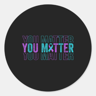 Suicide Prevention Awareness Ribbon American Women Classic Round Sticker