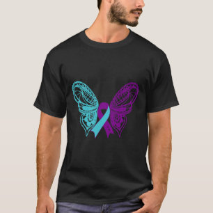 Suicide Prevention Awareness Ribbon Butterfly  T-Shirt