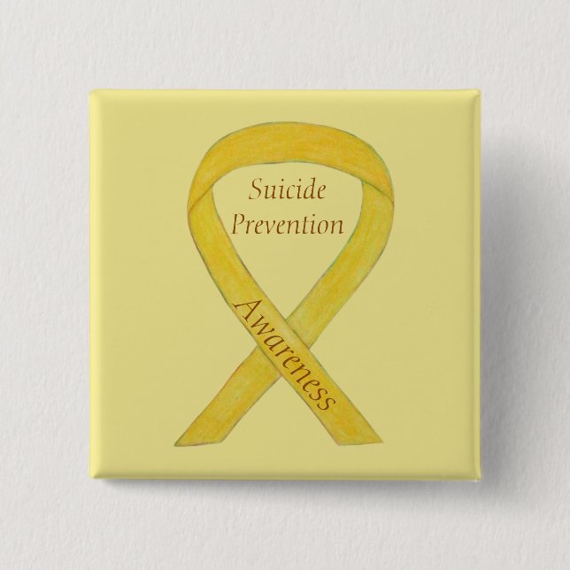 Suicide Prevention Awareness Ribbon Custom Pins (Front)