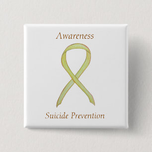 Suicide Prevention Awareness Ribbon Custom Pins