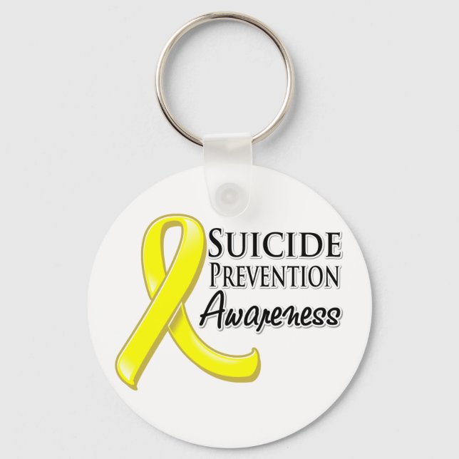 Suicide Prevention Awareness Ribbon Key Ring (Front)