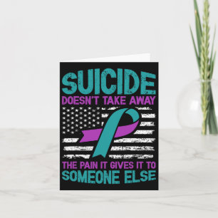 Suicide Prevention Awareness Ribbon Mental Health Card
