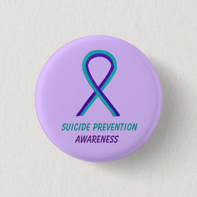 Suicide Prevention Awareness Ribbon Pin Buttons (Front)