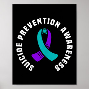 Suicide Prevention Awareness Ribbon Pocket Design  Poster