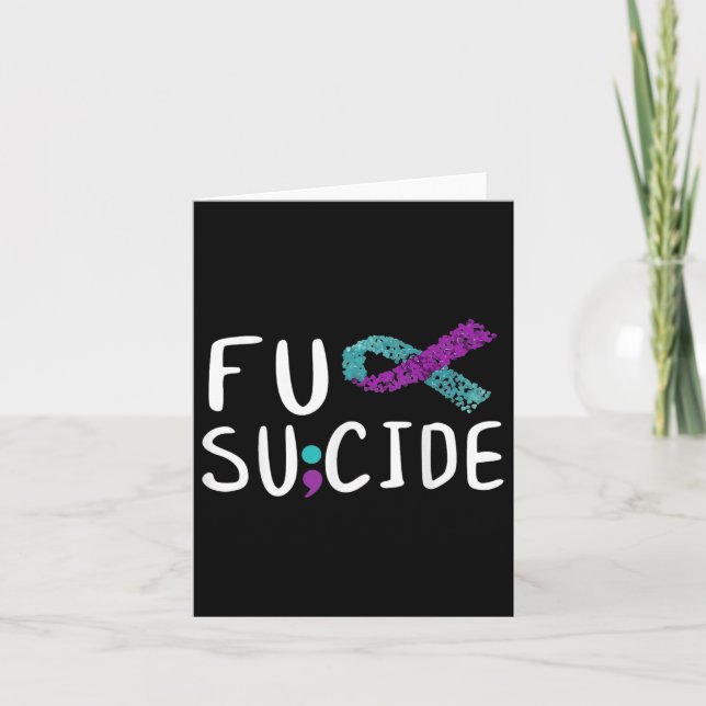 Suicide Prevention Awareness Ribbon Support  Card (Front)