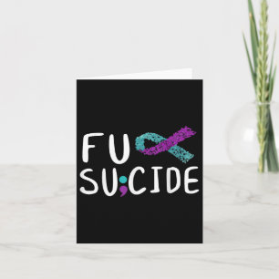 Suicide Prevention Awareness Ribbon Support  Card