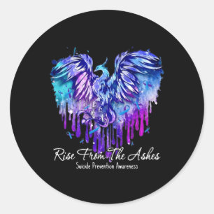 Suicide Prevention Awareness Rise From -phoenix - Classic Round Sticker