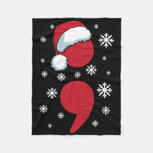 Suicide Prevention Awareness Santa Claus Santa Hat Fleece Blanket