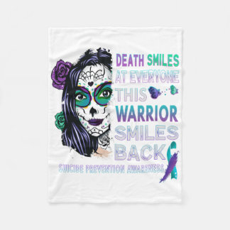 Suicide Prevention Awareness Semi Colon Inspiratio Fleece Blanket