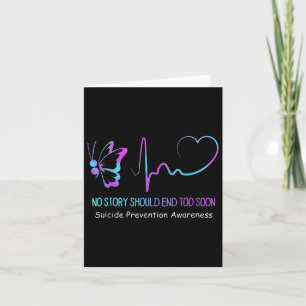 Suicide Prevention Awareness Semicolon Butterfly H Card