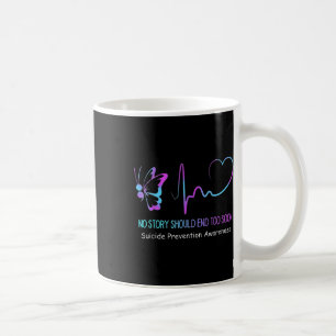 Suicide Prevention Awareness Semicolon Butterfly H Coffee Mug