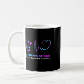 Suicide Prevention Awareness Semicolon Butterfly H Coffee Mug