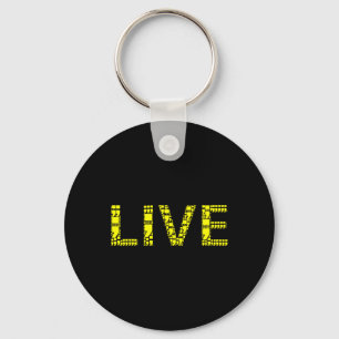 Suicide Prevention Awareness Semicolon Live Key Ring