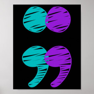 Suicide Prevention Awareness Semicolon Stay 2 Poster