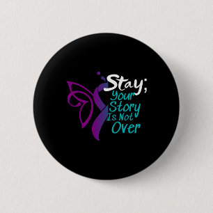 Suicide Prevention Awareness Semicolon Stay 6 Cm Round Badge