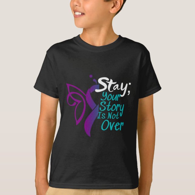 Suicide Prevention Awareness Semicolon Stay  T-Shirt (Front)