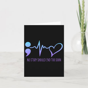 Suicide Prevention Awareness Semicolon Teal & Card