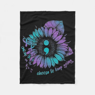 Suicide Prevention Awareness Shirt Choose To Keep Fleece Blanket