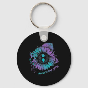 Suicide Prevention Awareness Shirt Choose To Keep Key Ring