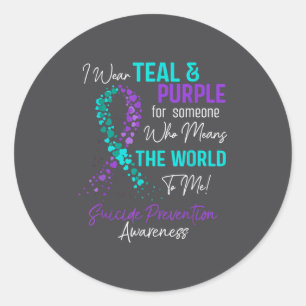 Suicide Prevention Awareness Sitive Motivational Q Classic Round Sticker
