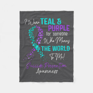 Suicide Prevention Awareness Sitive Motivational Q Fleece Blanket