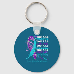 Suicide-prevention Awareness-sitive-motivational-s Key Ring