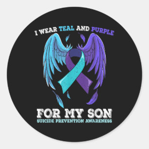 Suicide Prevention Awareness Son Classic Round Sticker
