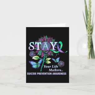 Suicide Prevention Awareness Stay Your Life Proble Card