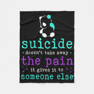 Suicide Prevention Awareness Suicide Pain Semicolo Fleece Blanket