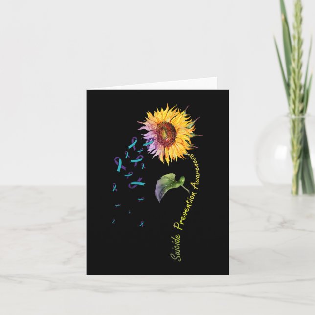Suicide Prevention Awareness Sunflower  Card (Front)