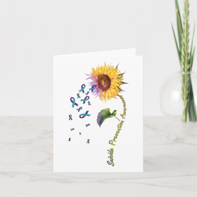 Suicide Prevention Awareness Sunflower  Card (Front)