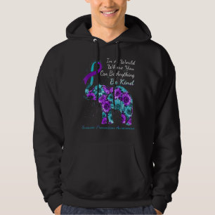 Suicide Prevention Awareness Sunflower Elephant Be Hoodie