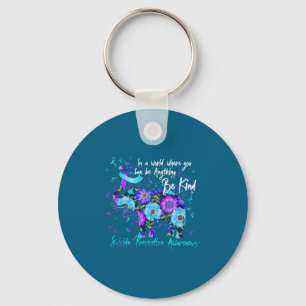Suicide Prevention Awareness Sunflower Elephant Be Key Ring
