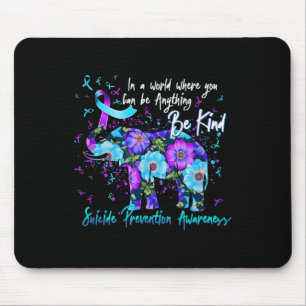 Suicide Prevention Awareness Sunflower Elephant Be Mouse Pad
