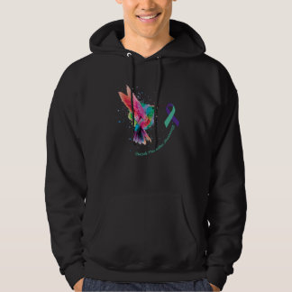 Suicide Prevention Awareness Sunflower Hummingbird Hoodie