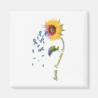 Suicide Prevention Awareness Sunflower  Magnet