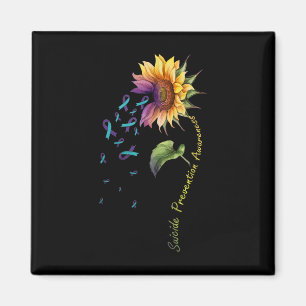 Suicide Prevention Awareness Sunflower Magnet