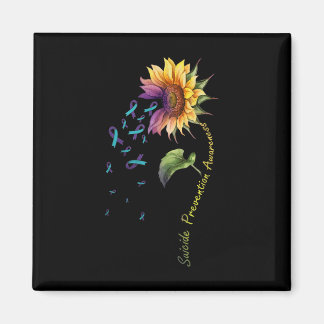 Suicide Prevention Awareness Sunflower Magnet