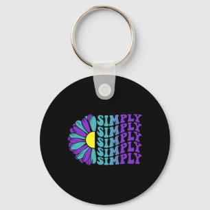 Suicide Prevention Awareness Sunflower Premium Key Ring