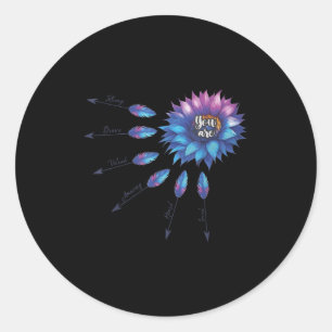 Suicide Prevention Awareness Sunflower You Are 988 Classic Round Sticker
