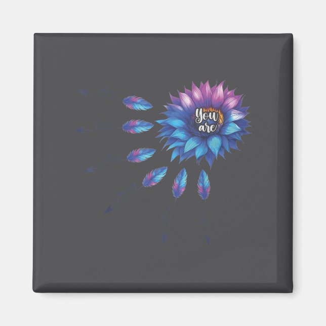 Suicide Prevention Awareness Sunflower You Are 988 Magnet (Front)