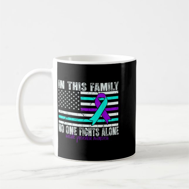 Suicide Prevention Awareness Support Flag Suicide Coffee Mug (Left)