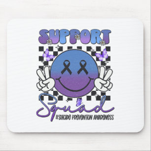 Suicide Prevention Awareness Support Teal And Purp Mouse Pad