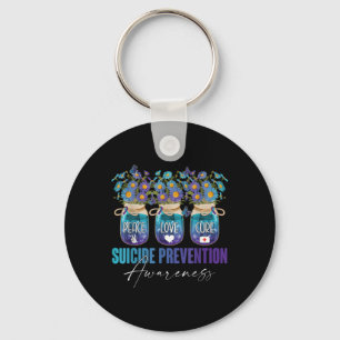 Suicide Prevention Awareness Survivor Fighter Flow Key Ring