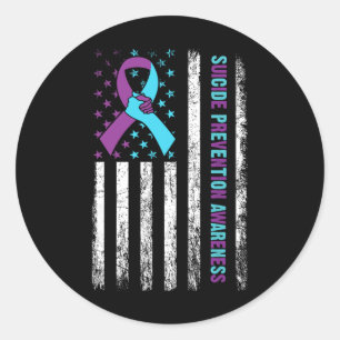 Suicide Prevention Awareness Survivor Support Amer Classic Round Sticker