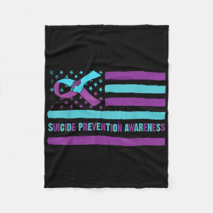 Suicide Prevention Awareness Survivor Support Amer Fleece Blanket
