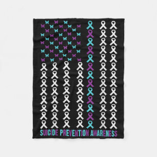 Suicide Prevention Awareness Survivor Support Amer Fleece Blanket