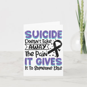 Suicide Prevention Awareness Teal & Purple Rib Card