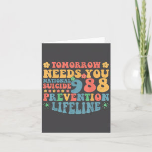 Suicide Prevention Awareness Teal & Purple Rib Card