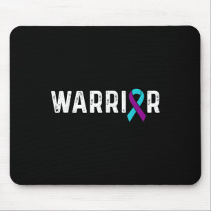 Suicide Prevention Awareness Teal & Purple Rib Mouse Pad